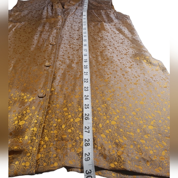 Makhmal Oriental Sleeveless Long Button Down Top Size Medium - Picture 7 of 9